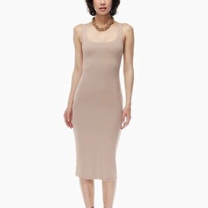 Aritzia Babaton Contour Squareneck Midi Dress Size Large Bodycon Tank Dress